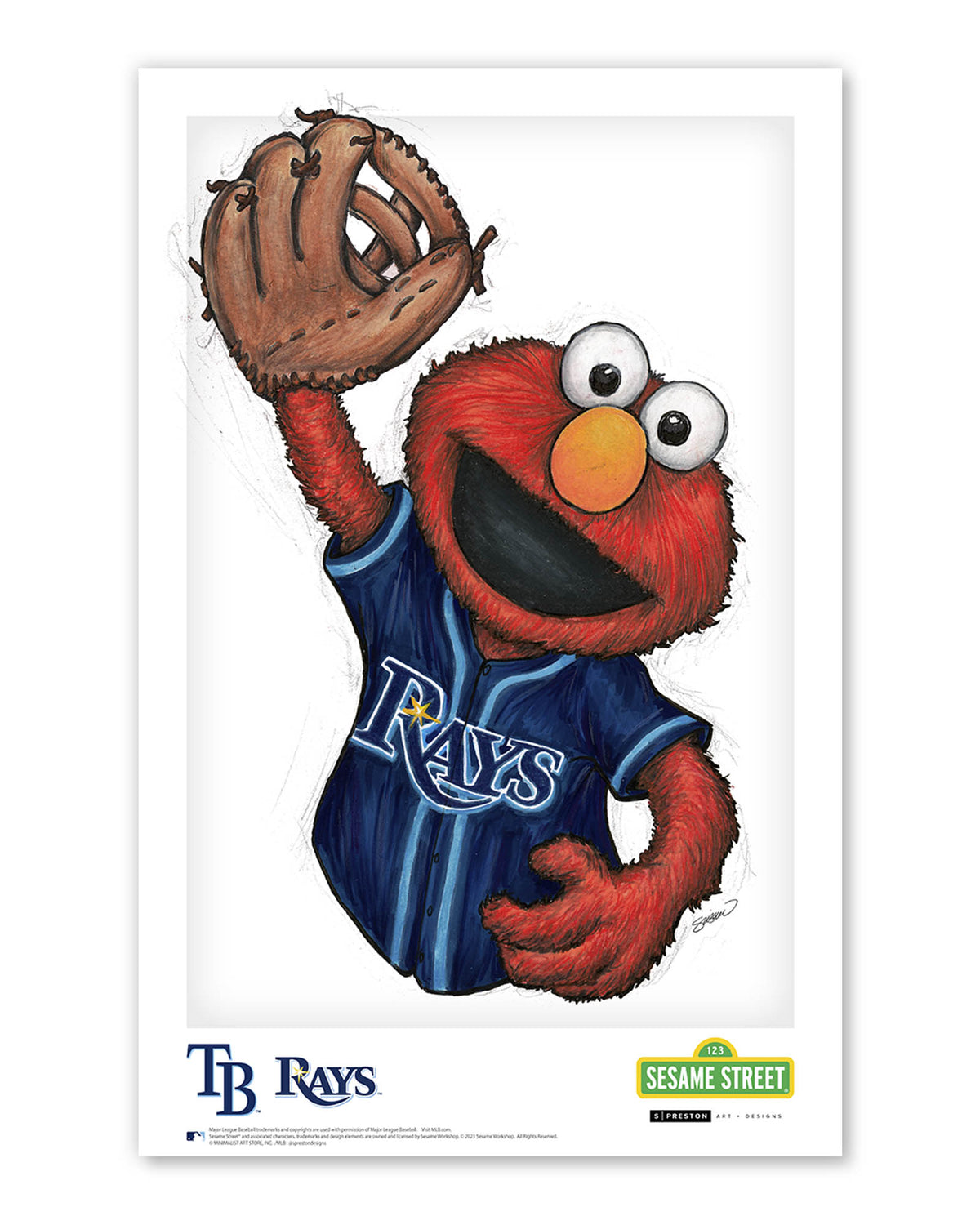 ELMO x MLB Rays Limited Edition Art Print