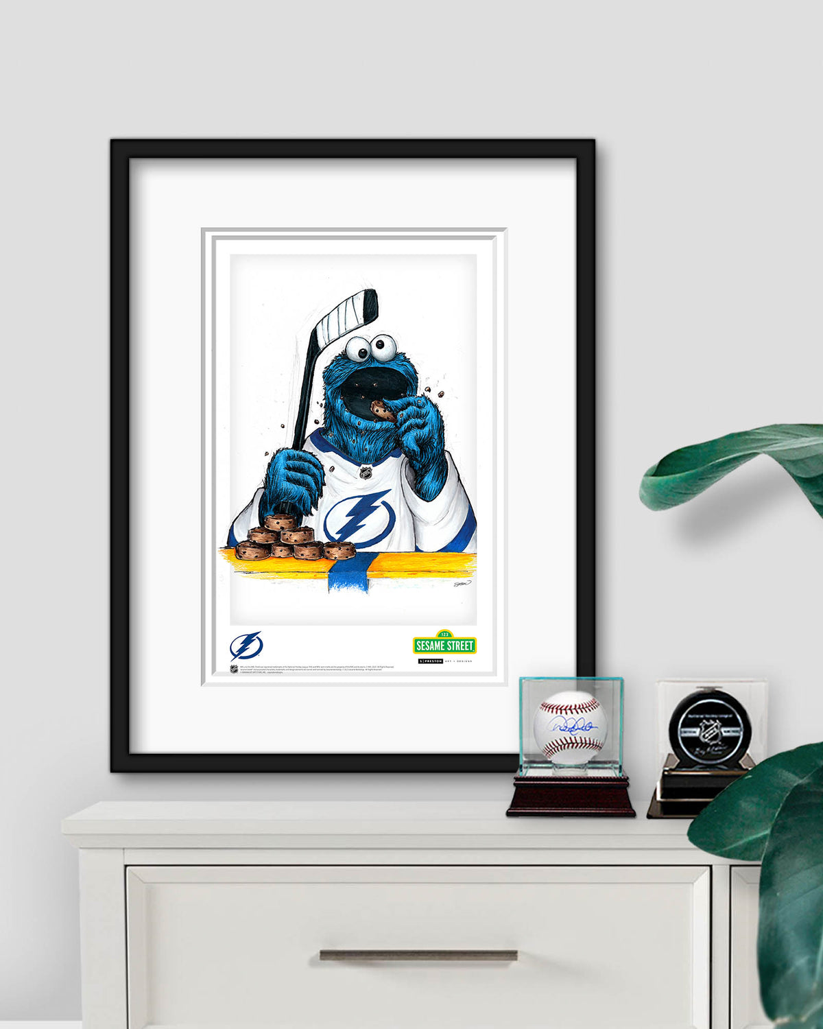 Cookie Monster x NHL Lightning Limited Edition Art Print