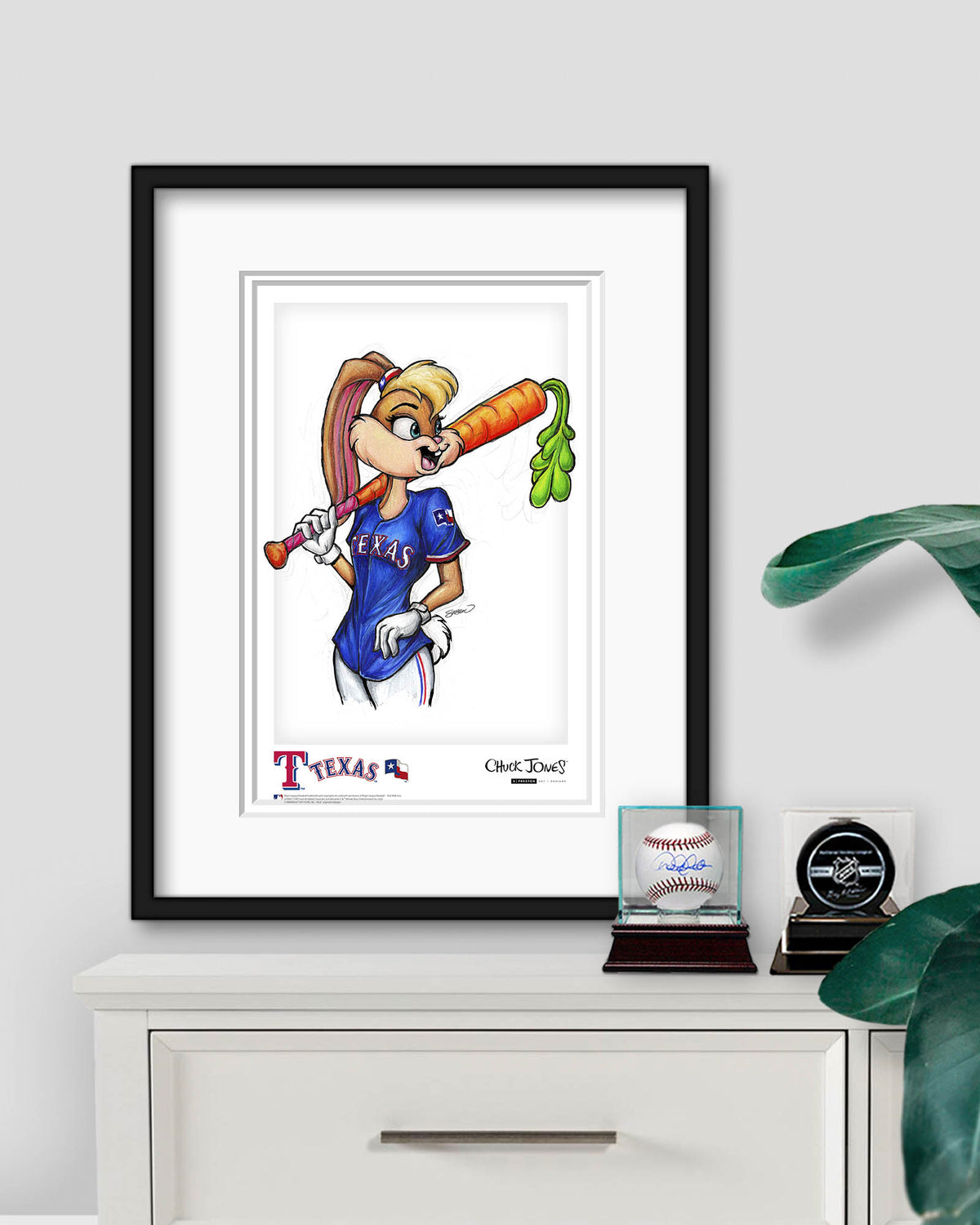 Lola Bunny x MLB Rangers Limited Edition Art Print