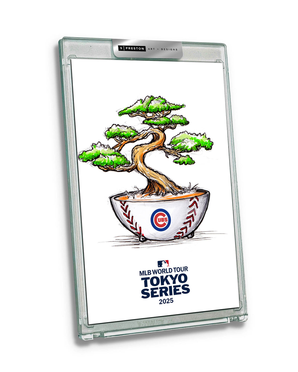 2025 MLB Tokyo Series Sketch Limited Edition Art Slab - Cubs