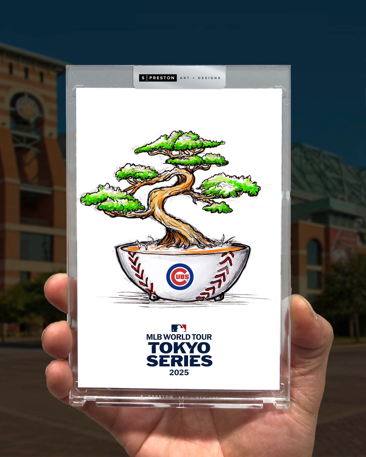 2025 MLB Tokyo Series Sketch Limited Edition Art Slab - Cubs