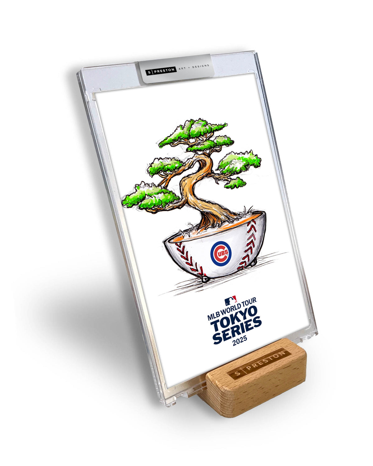 2025 MLB Tokyo Series Sketch Limited Edition Art Slab - Cubs