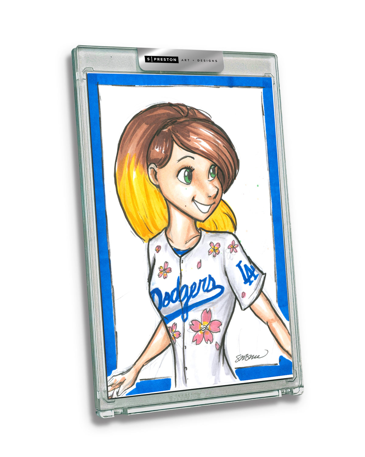 2025 MLB Tokyo Series Konnie Mackenzie Original Artwork - Dodgers