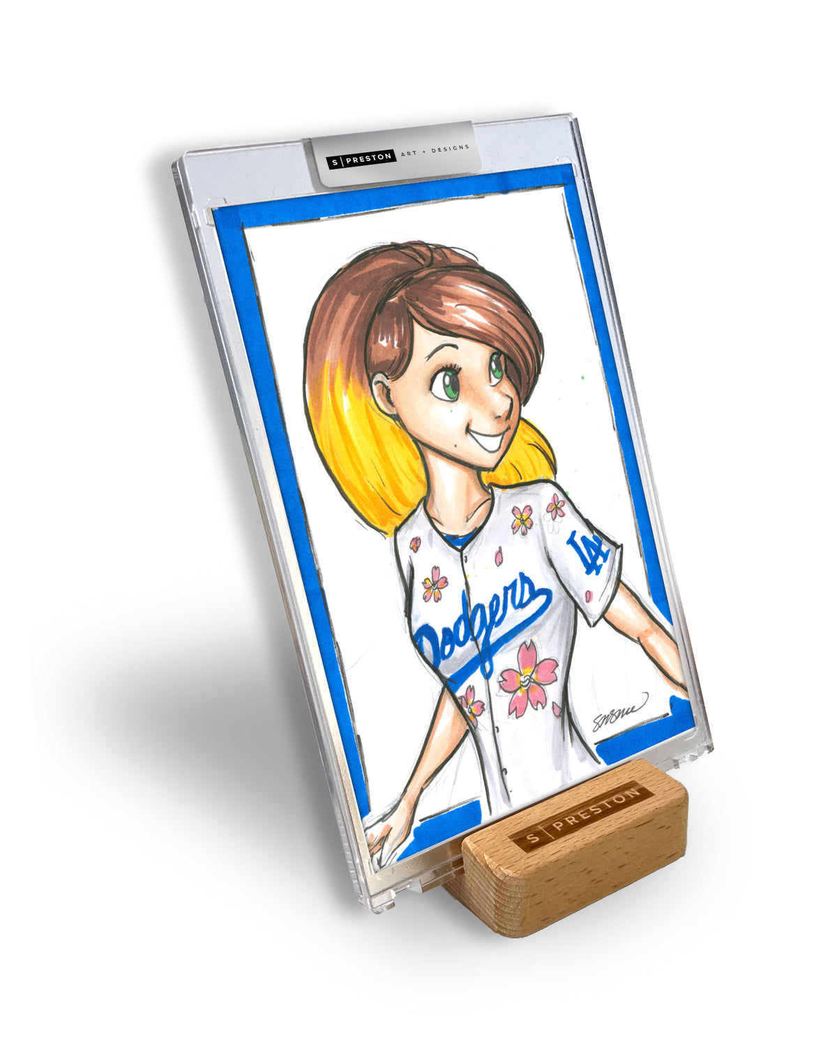 2025 MLB Tokyo Series Konnie Mackenzie Original Artwork - Dodgers