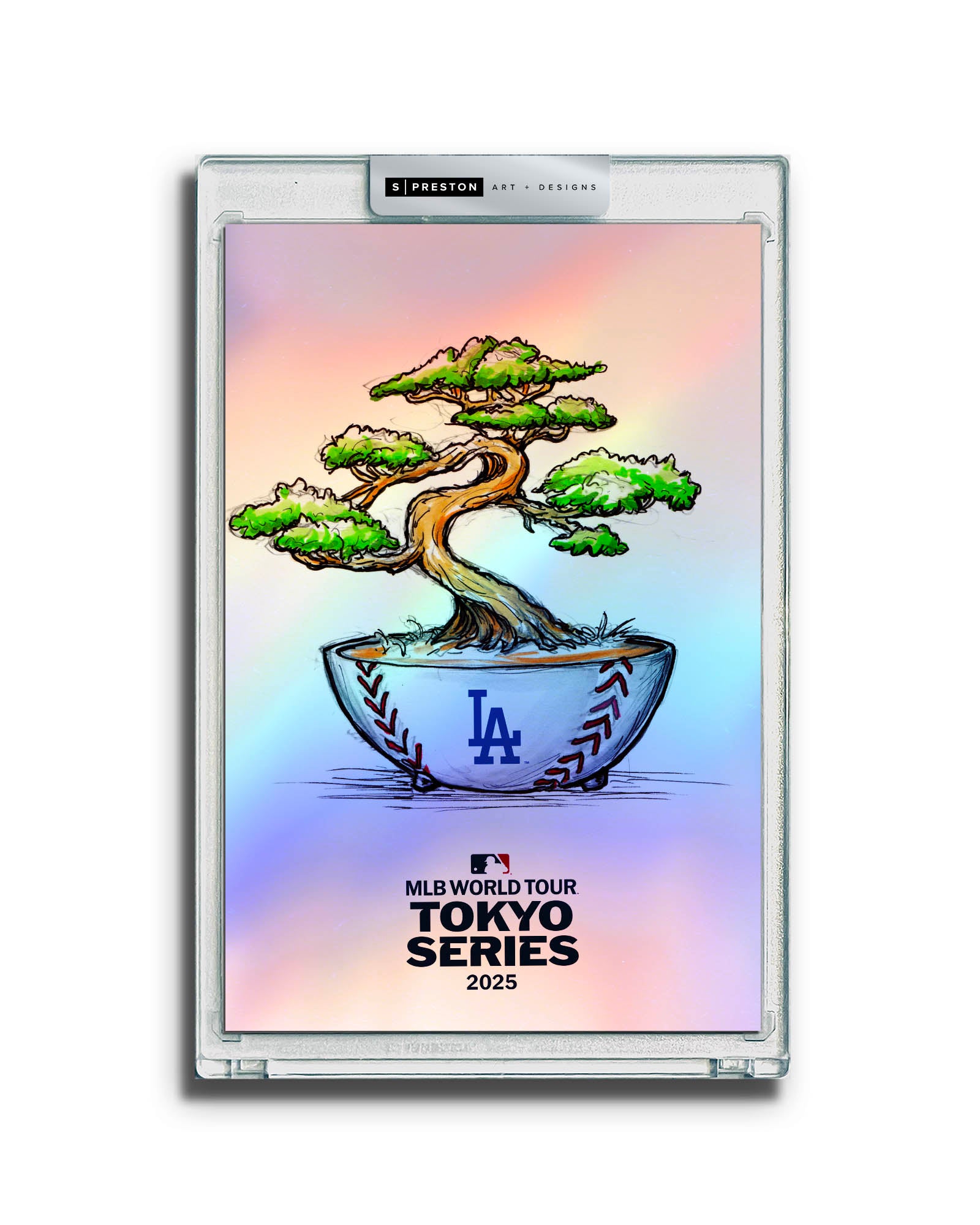 2025 MLB Tokyo Series Sketch Limited Edition Art Slab - Dodgers