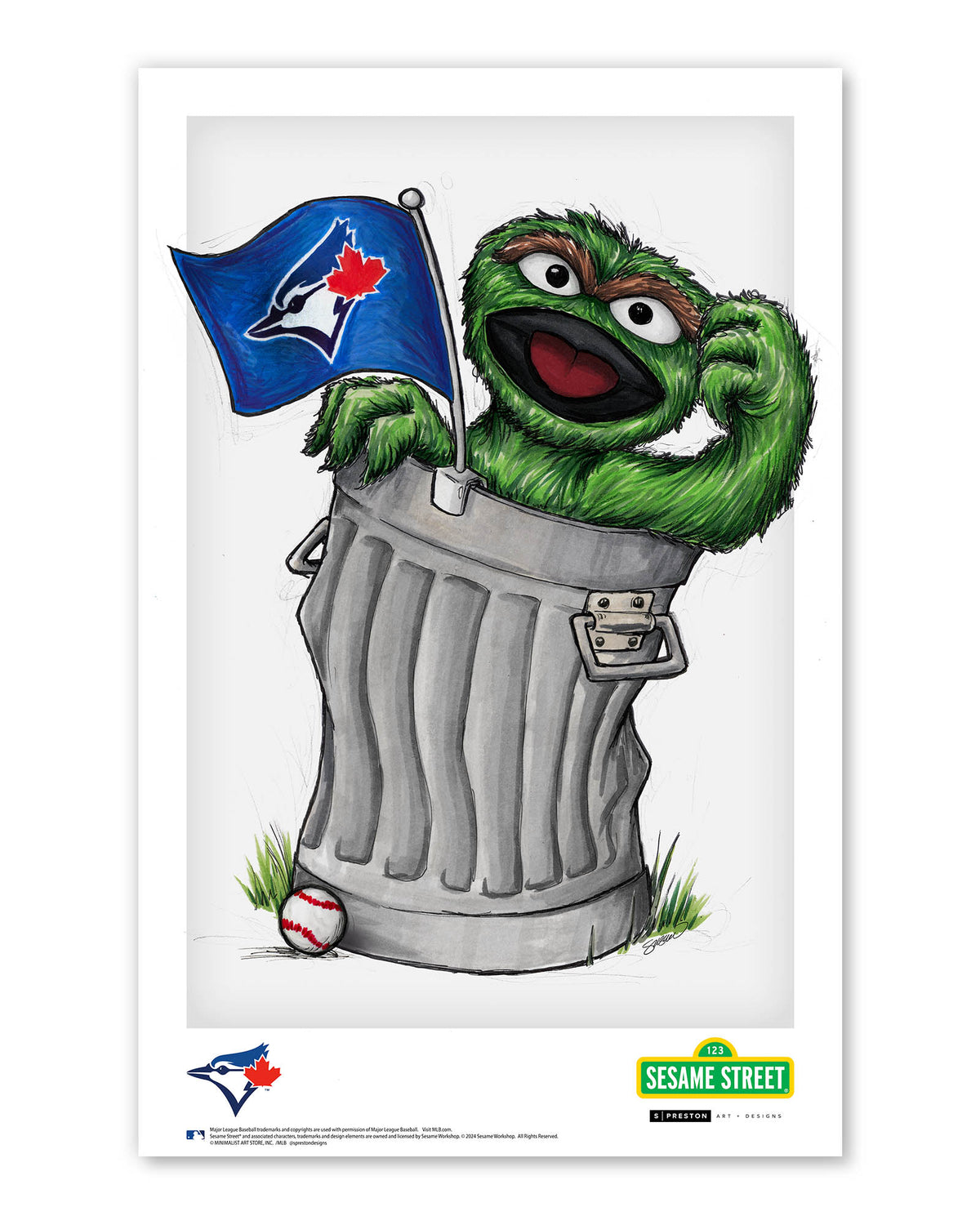Oscar Rep Your Colours x MLB Blue Jays Limited Edition Art Print