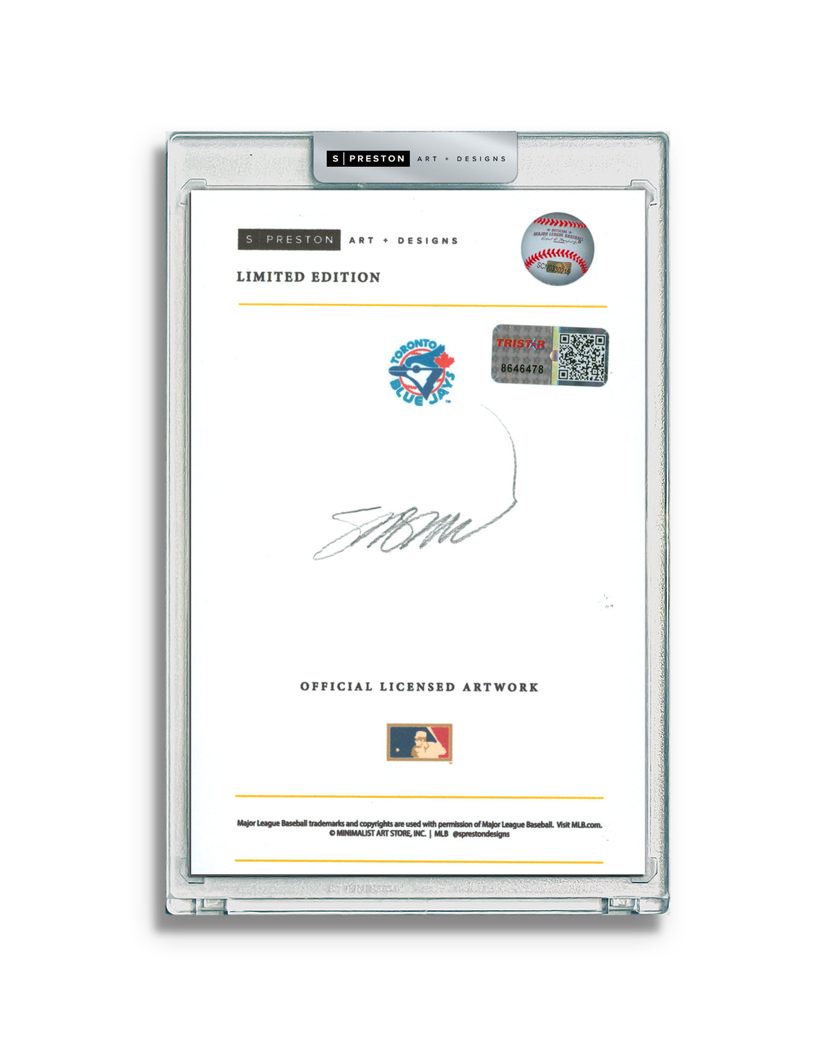 Minimalist Exhibition Stadium  - George Bell Autograph Slab - Authenticated