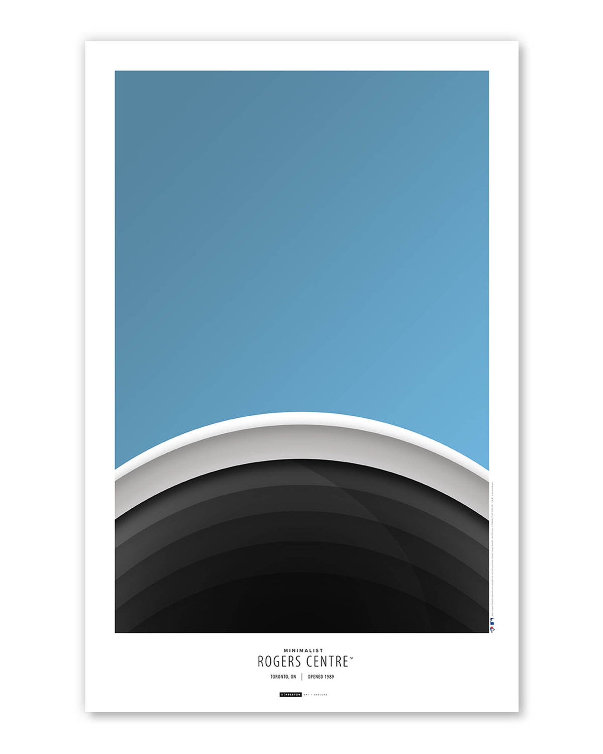 Minimalist Rogers Centre Art Print