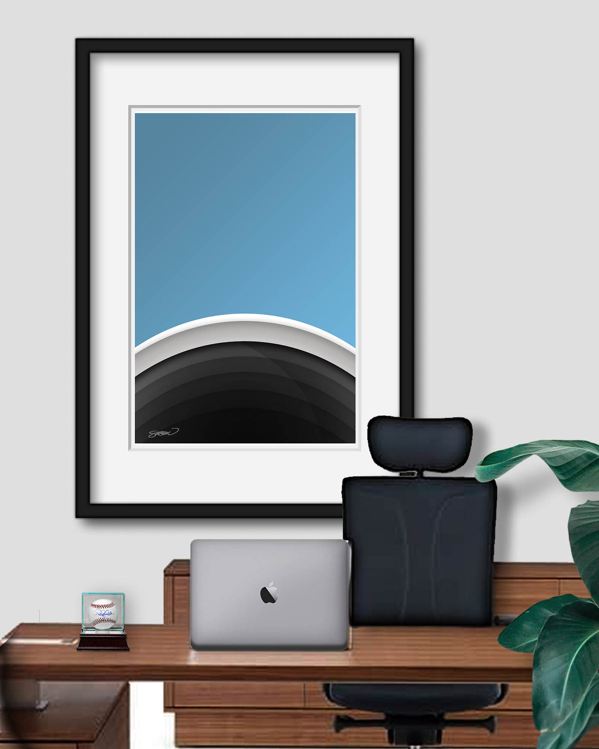 Minimalist Rogers Centre Art Print