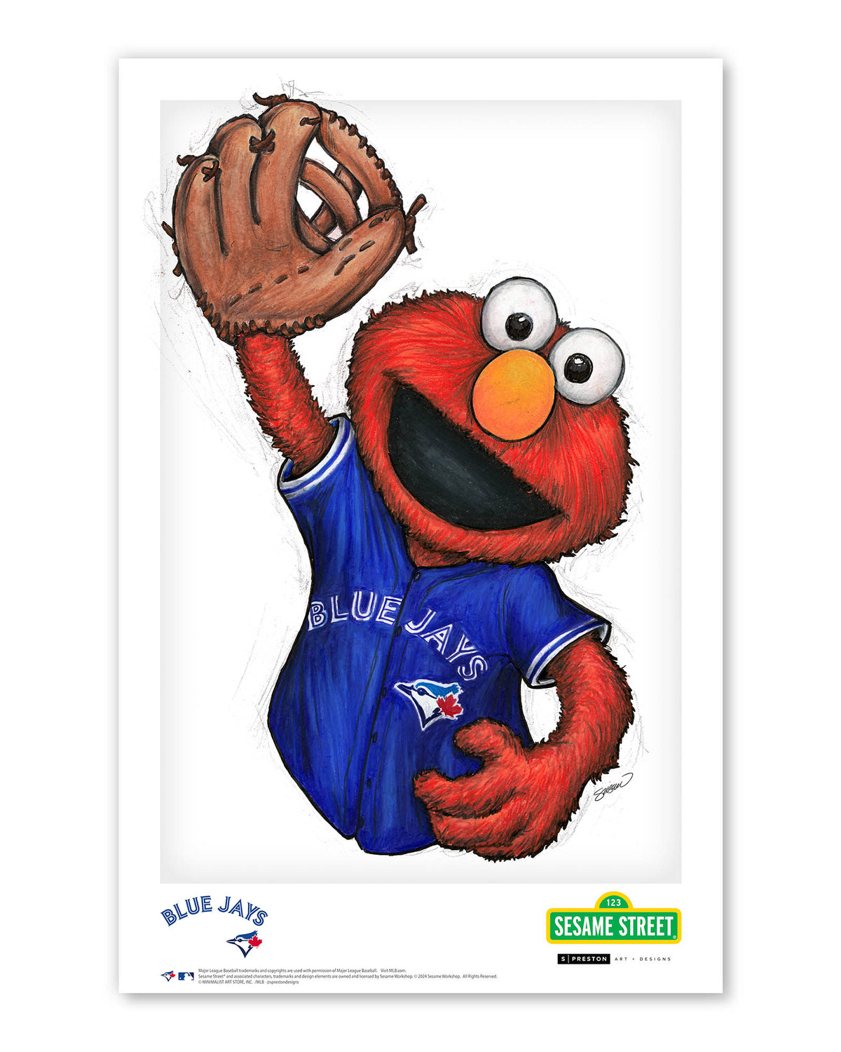 ELMO x MLB Blue Jays Limited Edition Art Print