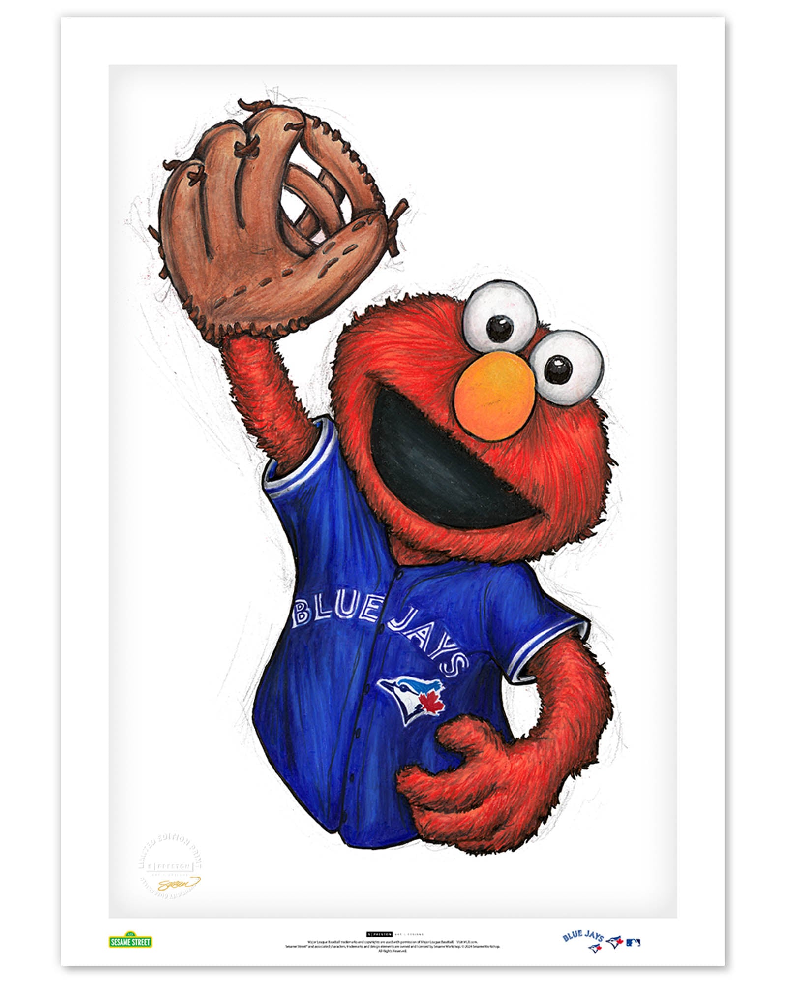 Elmo x Toronto Blue Jays Art Print | Sesame Street MLB – S