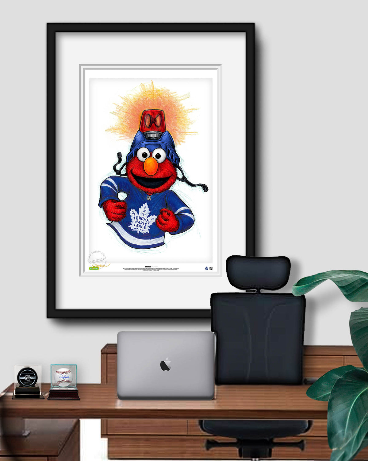 Elmo Loves Goals! x NHL Maple Leafs  Limited Edition Art Print