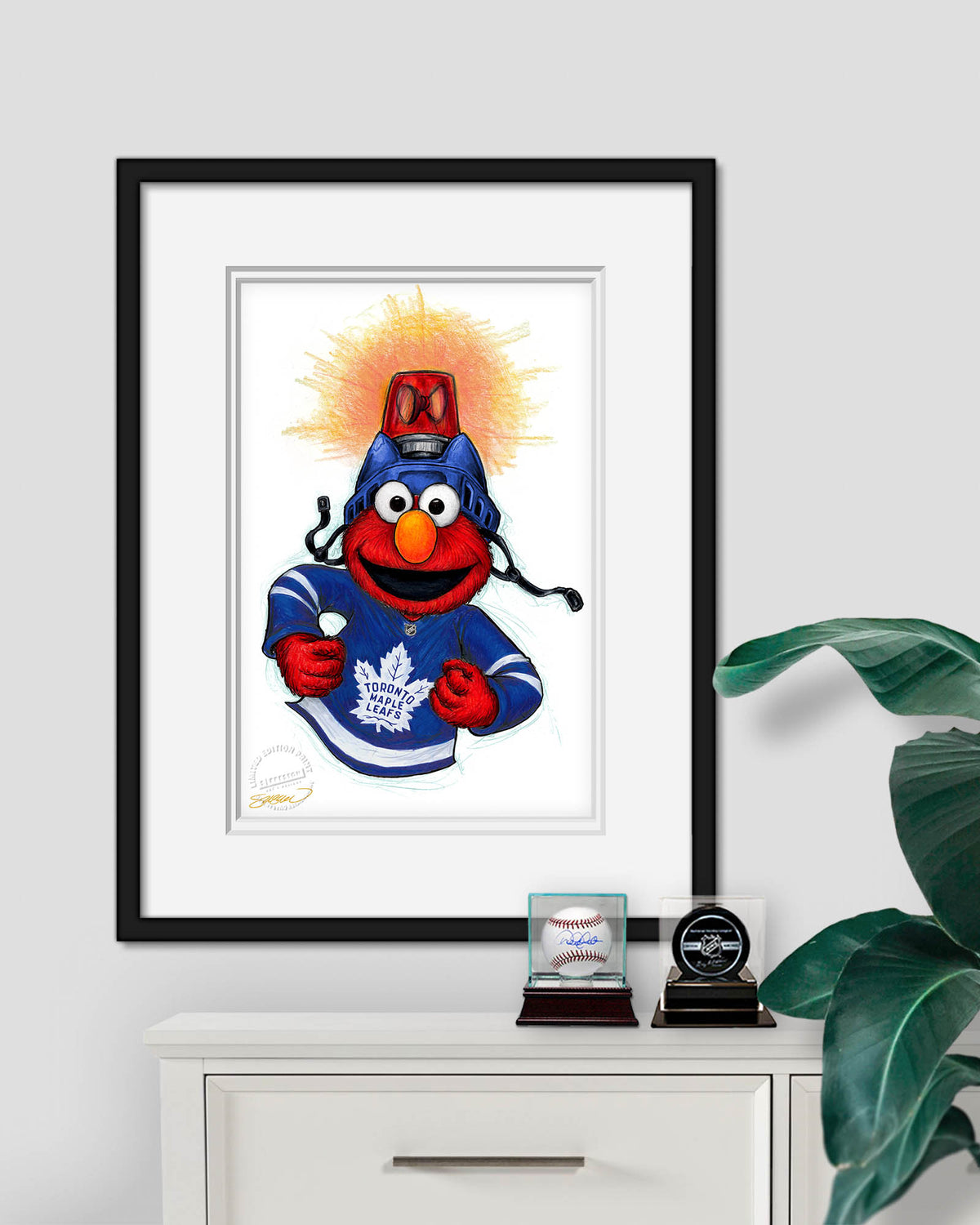 Elmo Loves Goals! x NHL Maple Leafs  Limited Edition Art Print