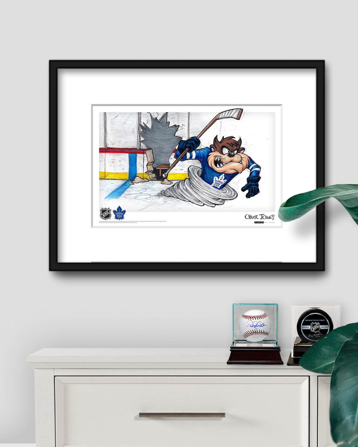 Tazmanian Line Change x NHL Maple Leafs Tazmanian Devil Limited Edition Art Print