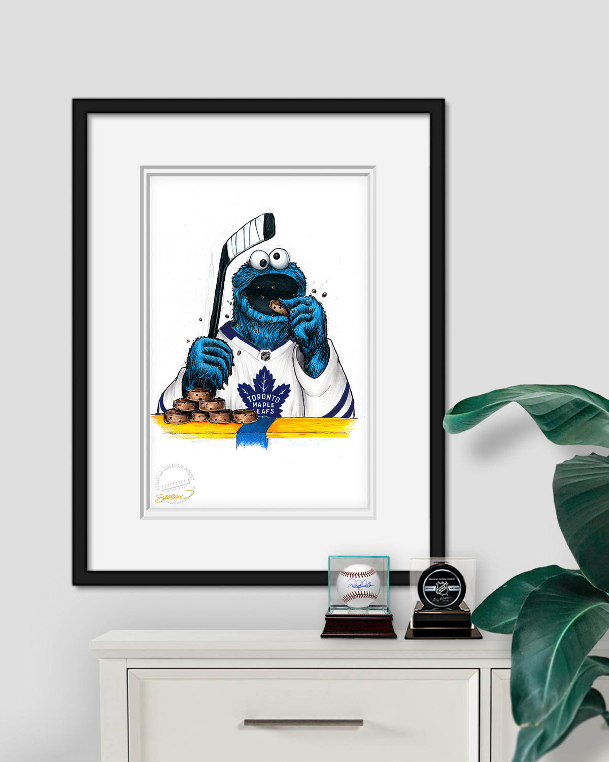 Cookie Monster x NHL Maple Leafs  Limited Edition Fine Art Print