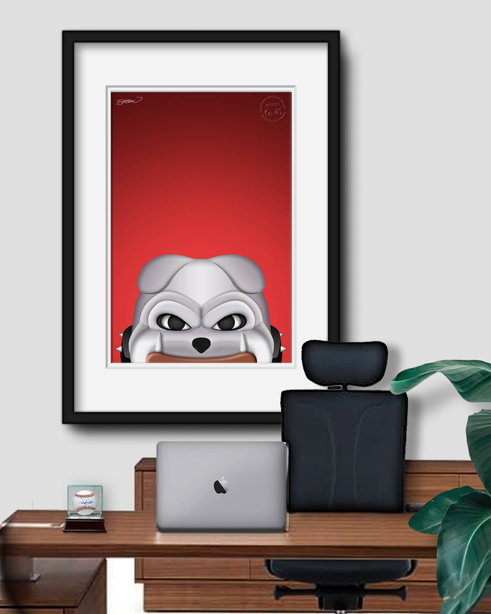 Hairy Dawg Art Print | Georgia Bulldogs by S. Preston – S. Preston