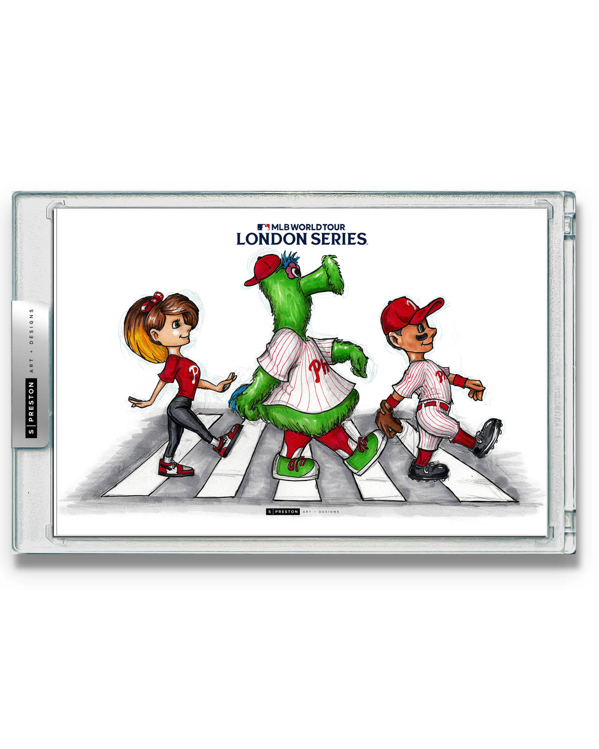 2024 MLB London Series Sketch Art Card Slab - Phillies
