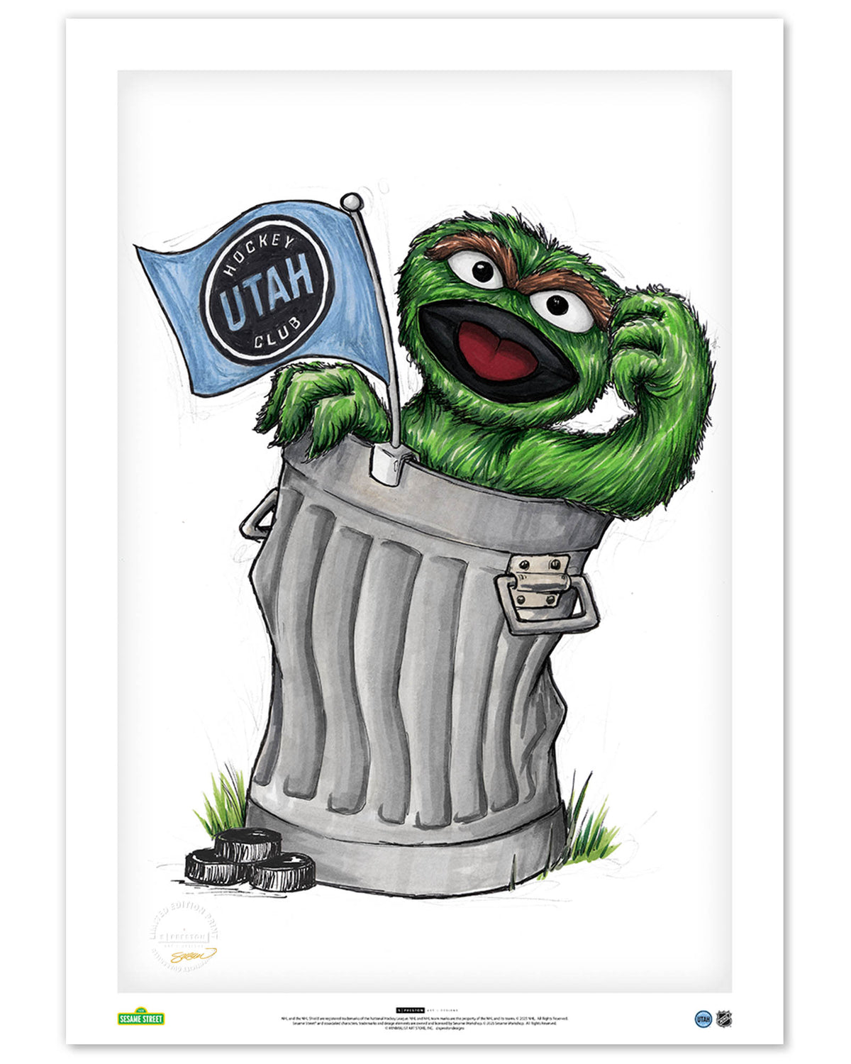 Oscar Rep Your Colours x NHL Utah Limited Edition Fine Art Print