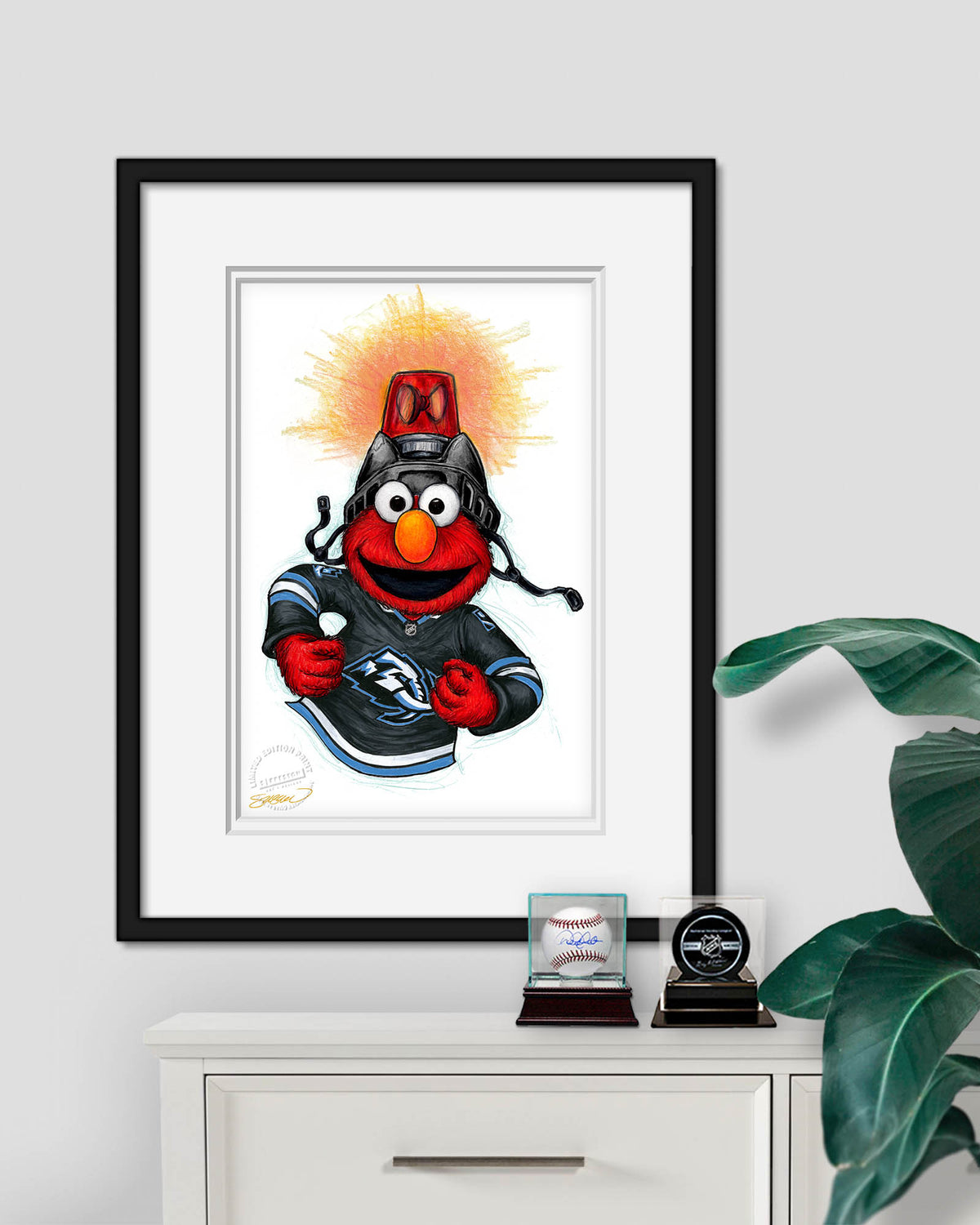 Elmo Loves Goals! x NHL Mammoth Limited Edition Art Print