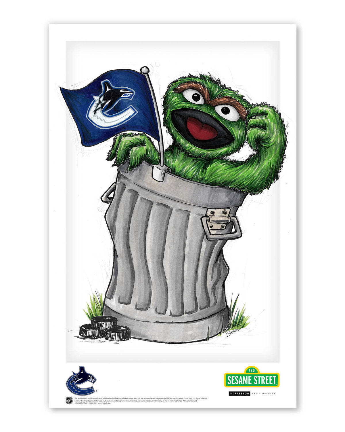 Oscar Rep Your Colours x NHL Canucks Limited Edition Art Print