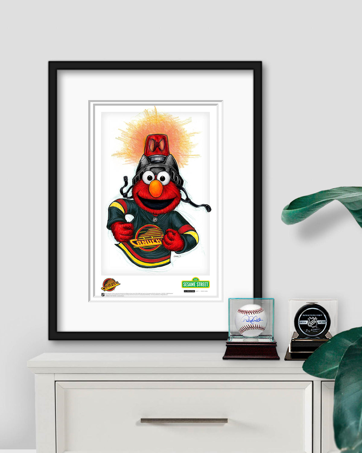 Elmo Loves Goals! x NHL Canucks Limited Edition Art Print