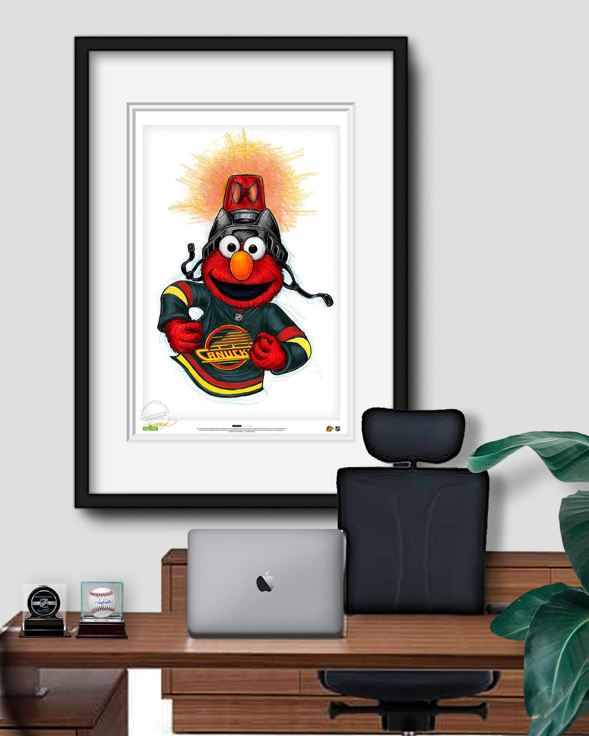 Elmo Loves Goals! x NHL Canucks Limited Edition Art Print