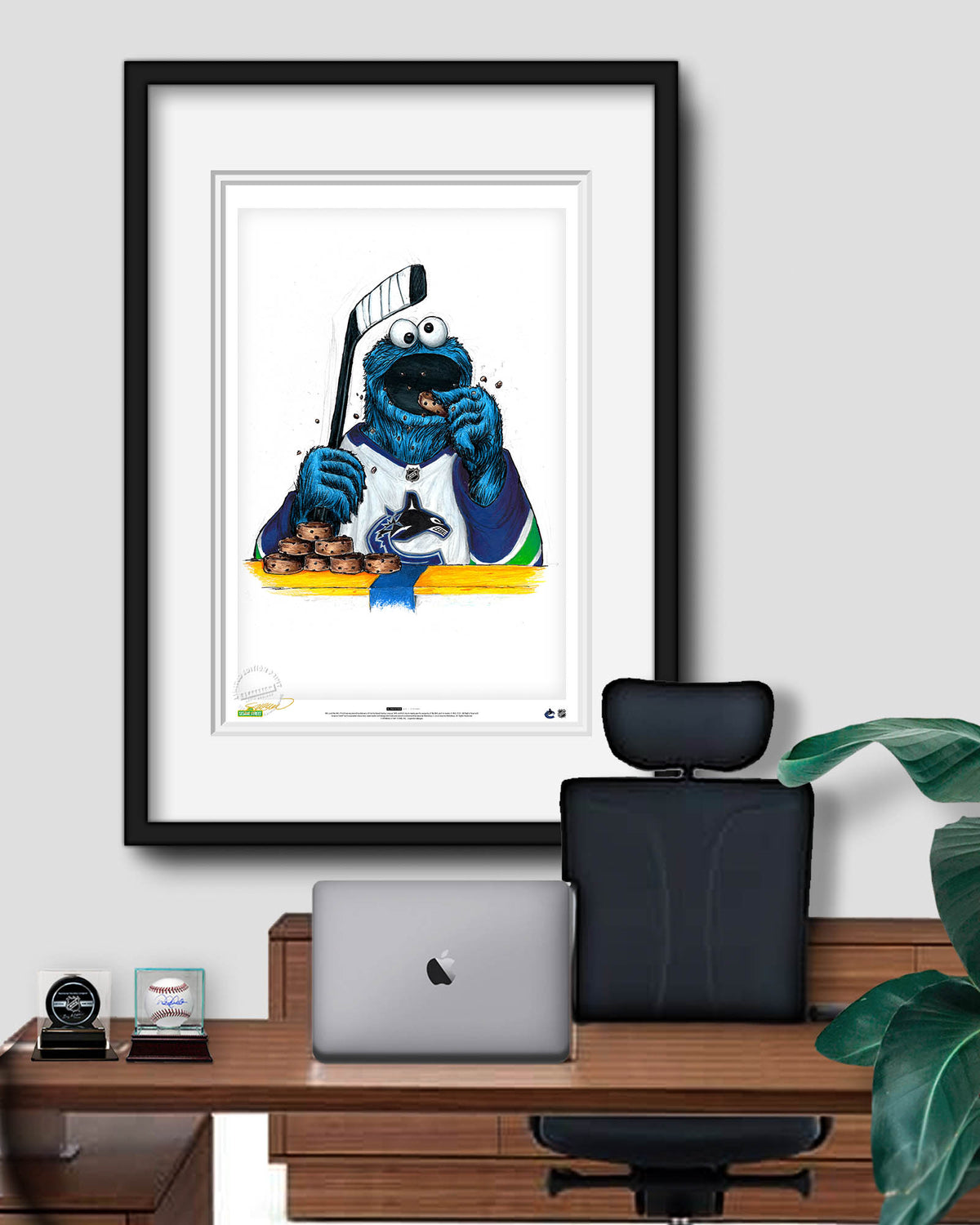 Cookie Monster x NHL Canucks Limited Edition Fine Art Print