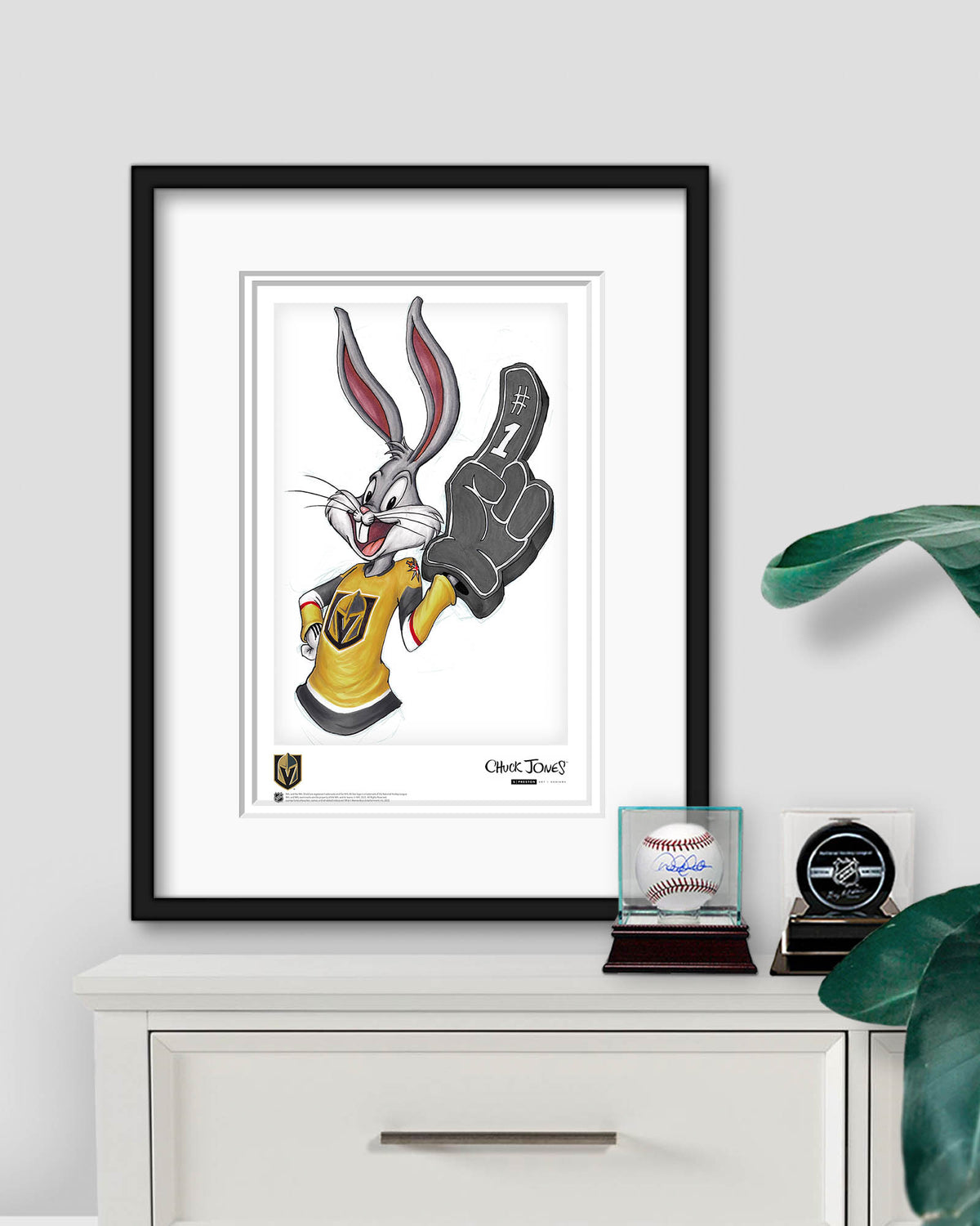 Rabbit Hockey Fan x NHL Golden Knights Bugs Bunny Limited Edition Art Print