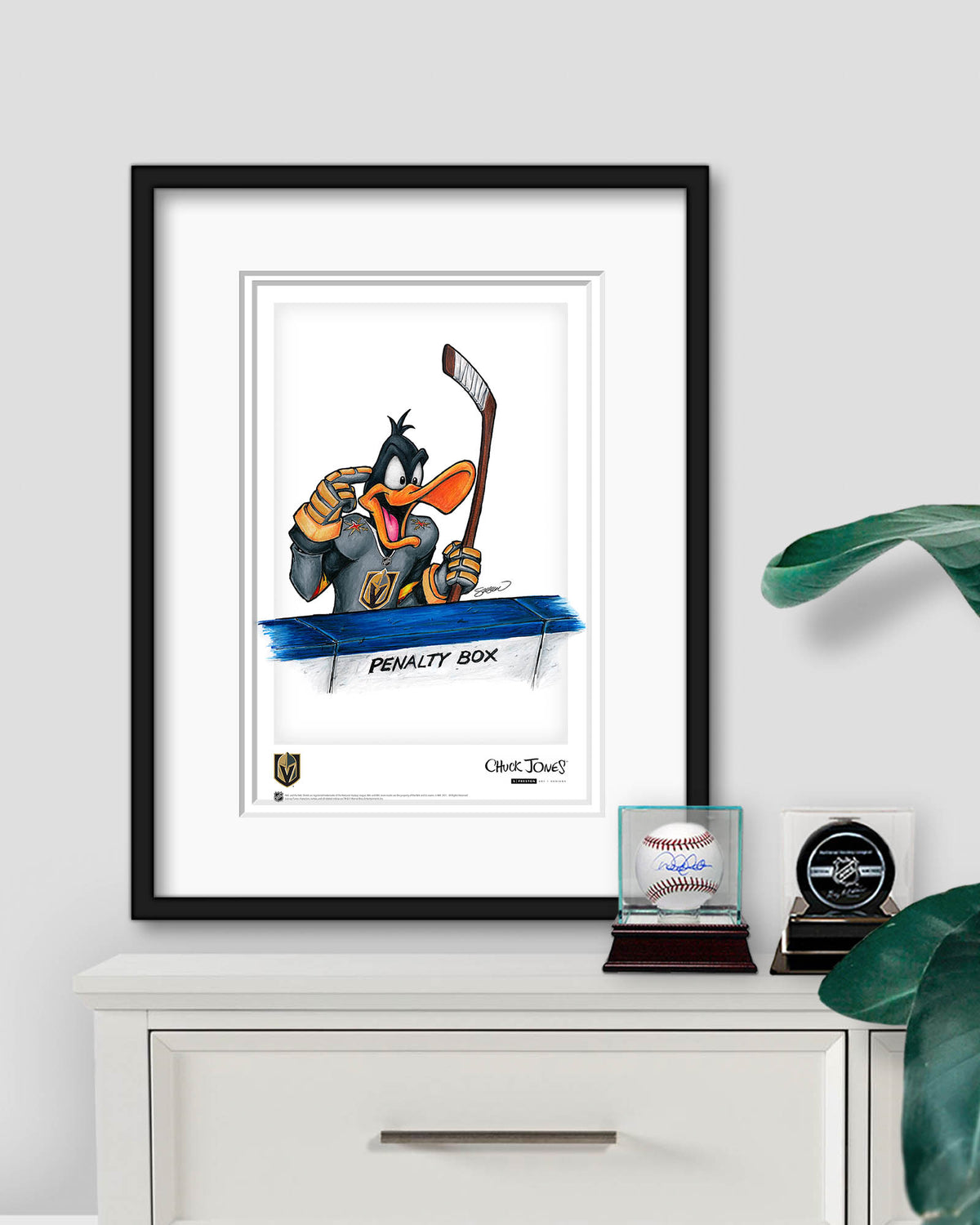 Duck Season Hockey Season x NHL Golden Knights Daffy Duck Limited Edition Art Print