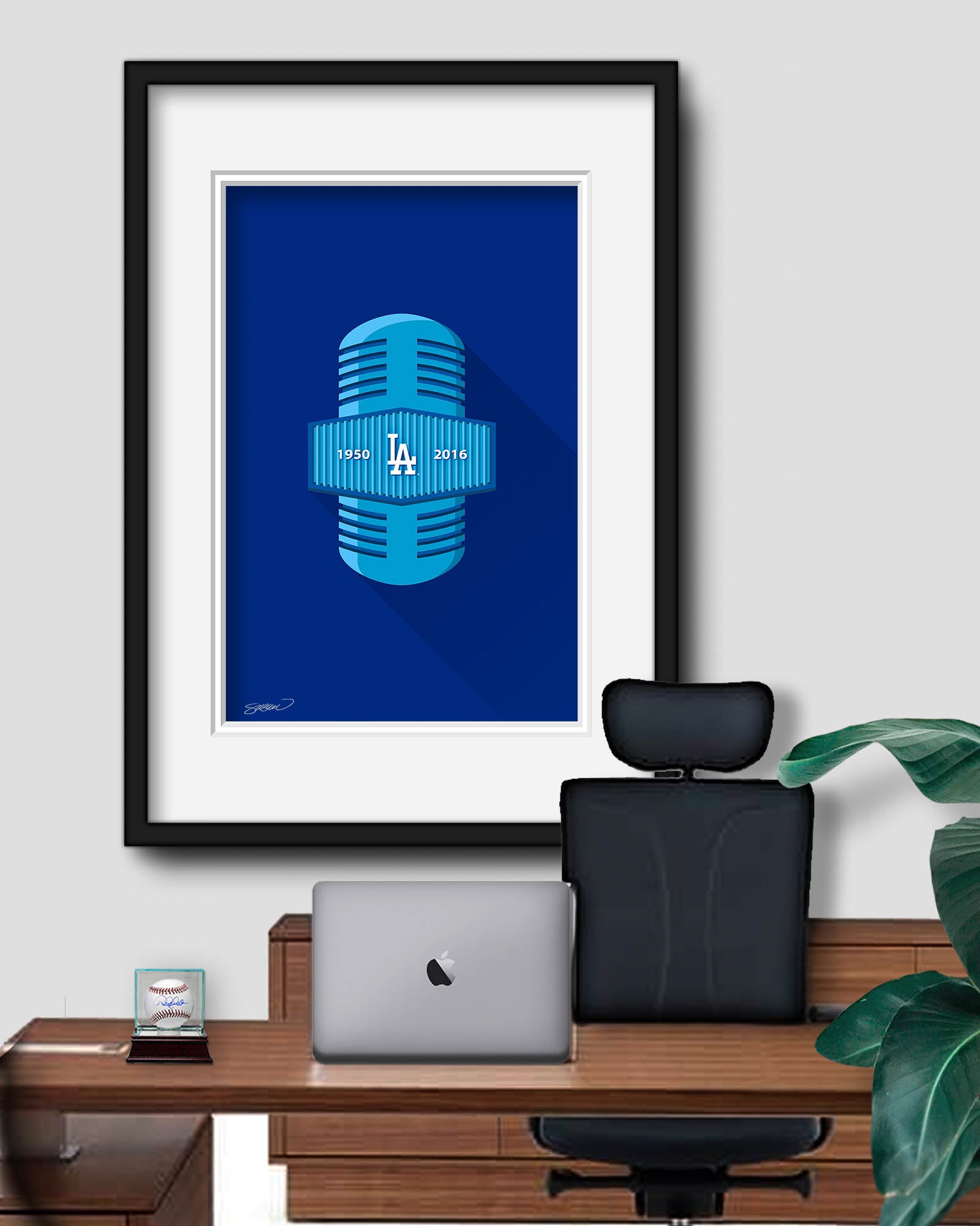 Vin-imalist Dodgers Broadcaster – S. Preston Art + Designs