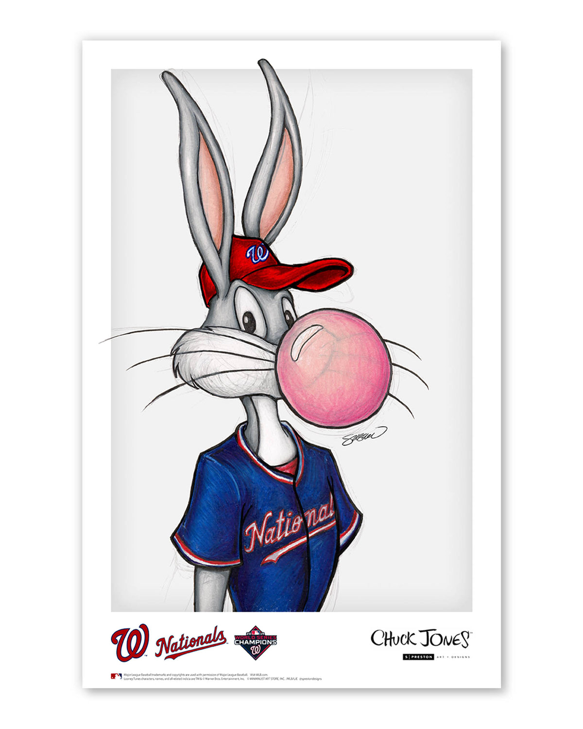Bubblegum Bugs x MLB Nationals Limited Edition Art Print