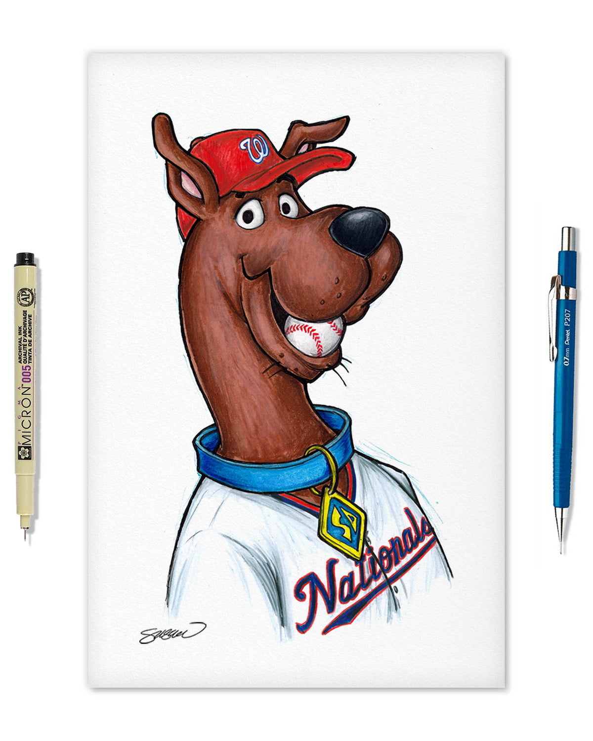 Scooby Doo x MLB Nationals Limited Edition Art Print