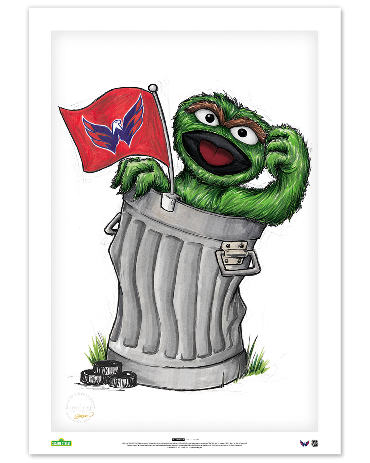 Oscar Rep Your Colours x NHL Capitals Limited Edition Fine Art Print