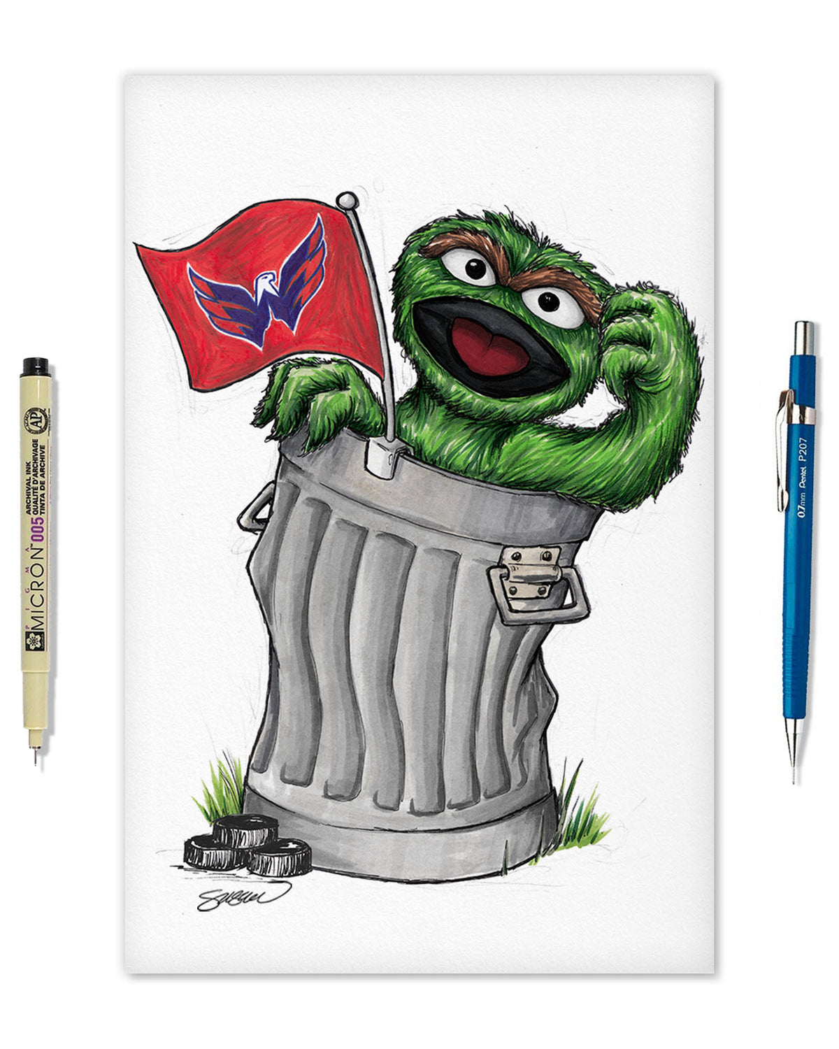 Oscar Rep Your Colours x NHL Capitals Limited Edition Fine Art Print
