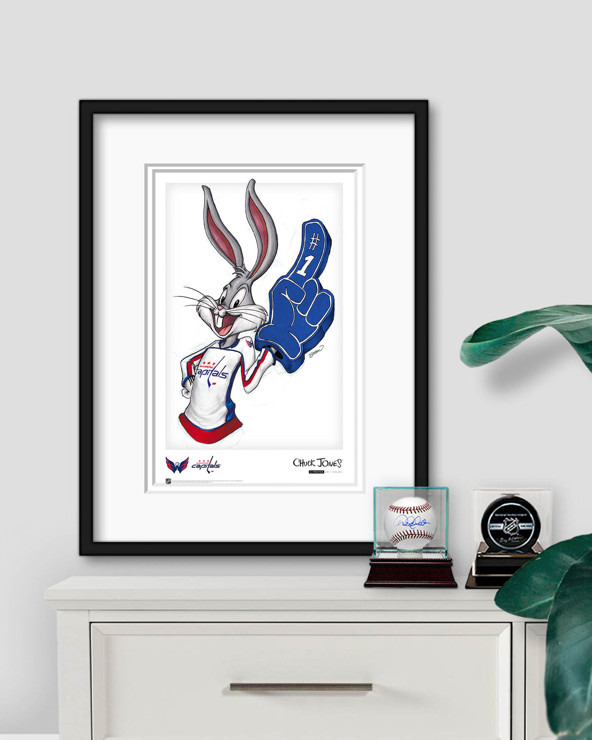 Rabbit Hockey Fan x NHL Capitals Bugs Bunny Limited Edition Art Print