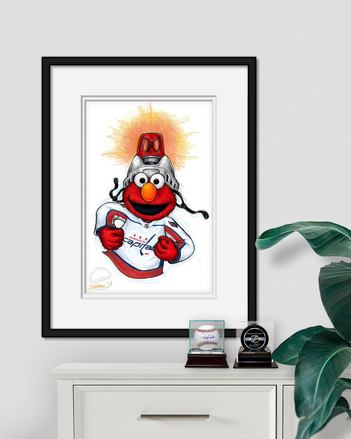 Elmo Loves Goals! x NHL Capitals Limited Edition Art Print