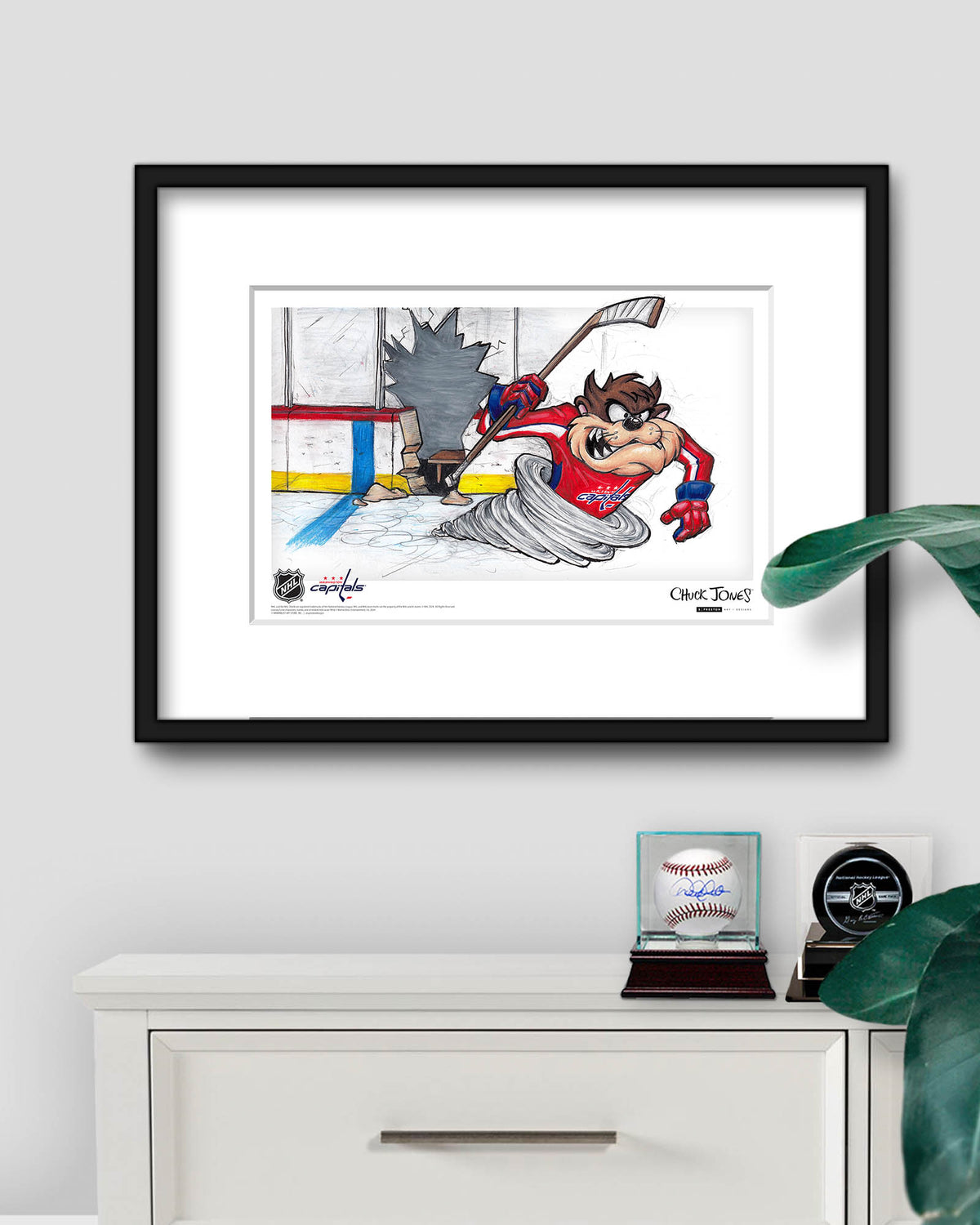 Tazmanian Line Change x NHL Capitals Tazmanian Devil Limited Edition Art Print