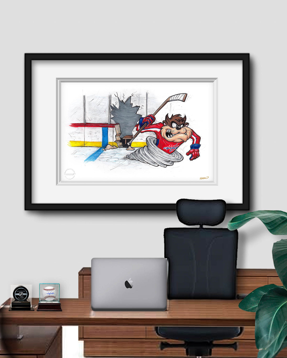 Tazmanian Line Change x NHL Capitals Tazmanian Devil Limited Edition Fine Art Print