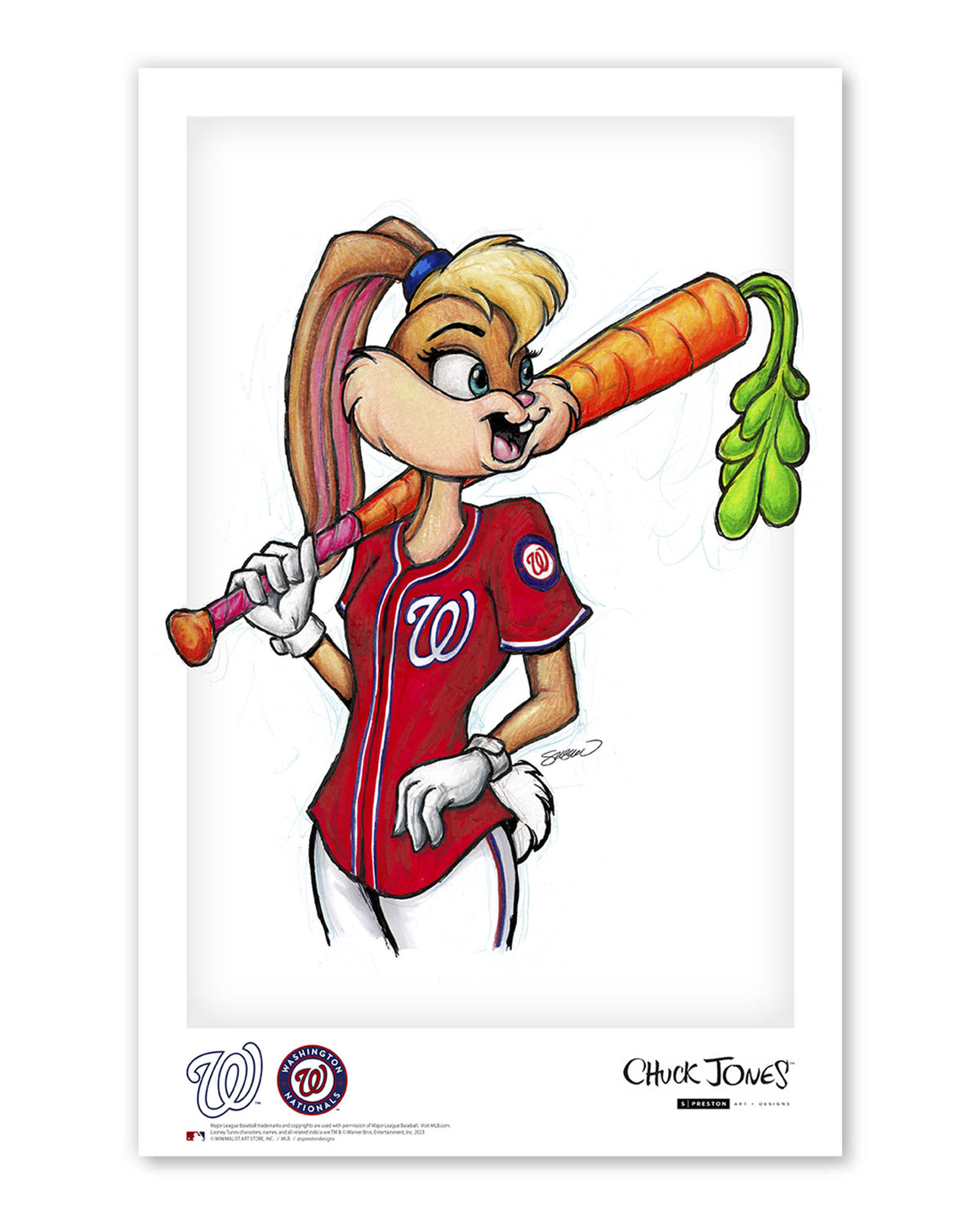 Lola Bunny x MLB Nationals Limited Edition Art Print