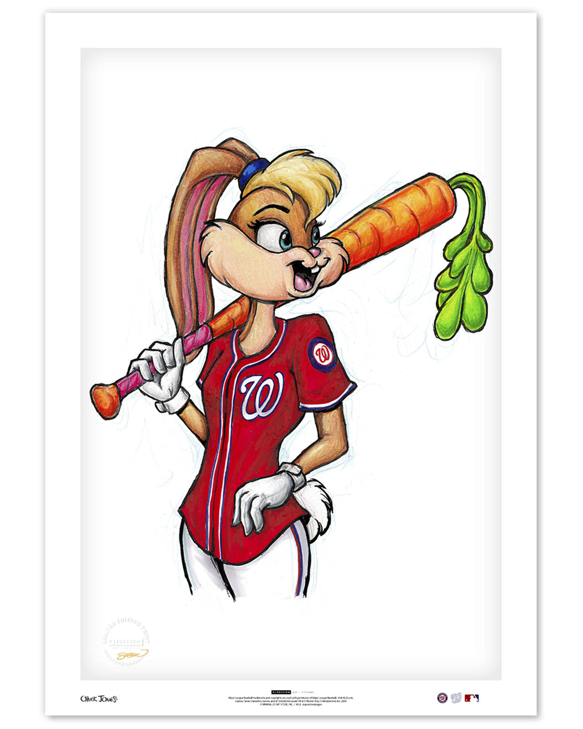 Lola Bunny x MLB Nationals Limited Edition Fine Art Print