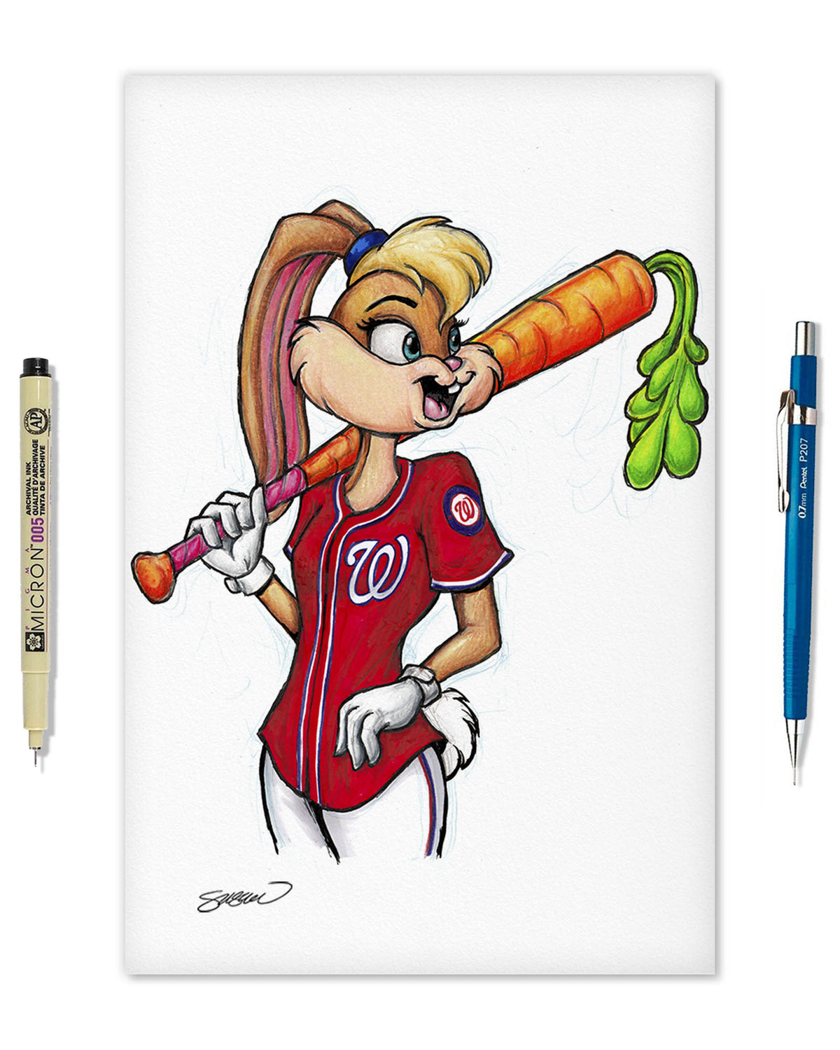 Lola Bunny x MLB Nationals Limited Edition Fine Art Print