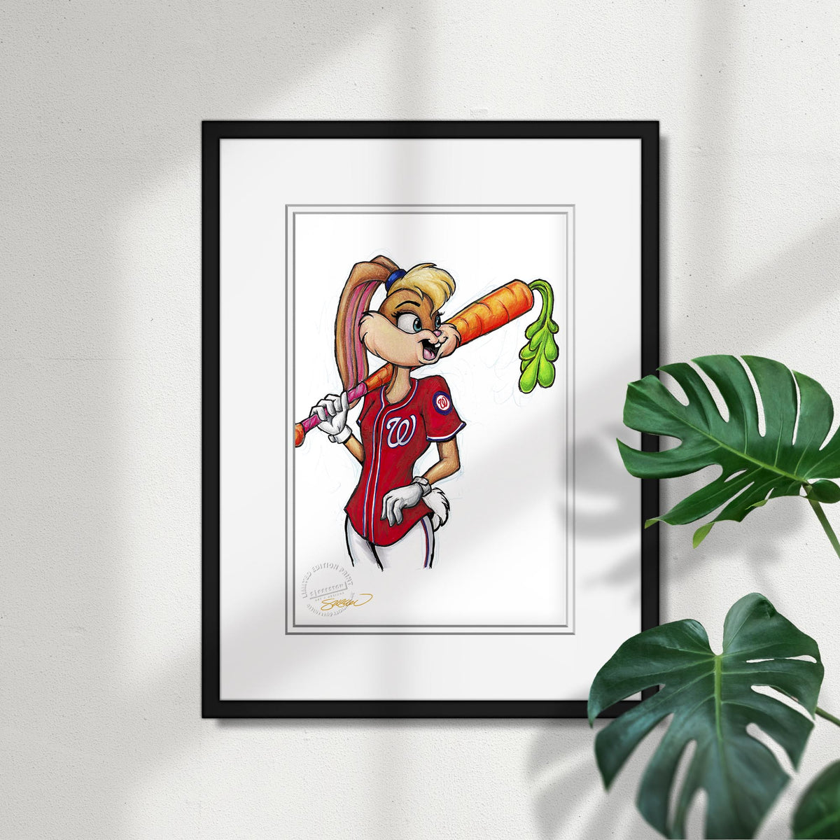 Lola Bunny x MLB Nationals Limited Edition Fine Art Print