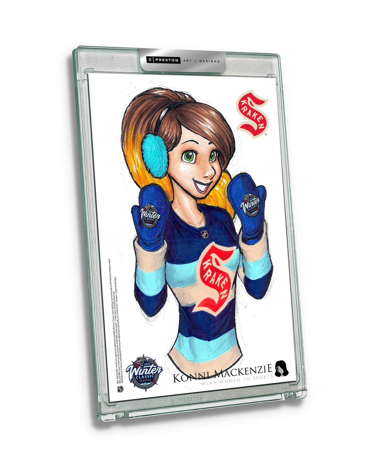 WinS® NHL Konni Mackenzie 2024 Winter Classic Limited Edition Art Card Slab