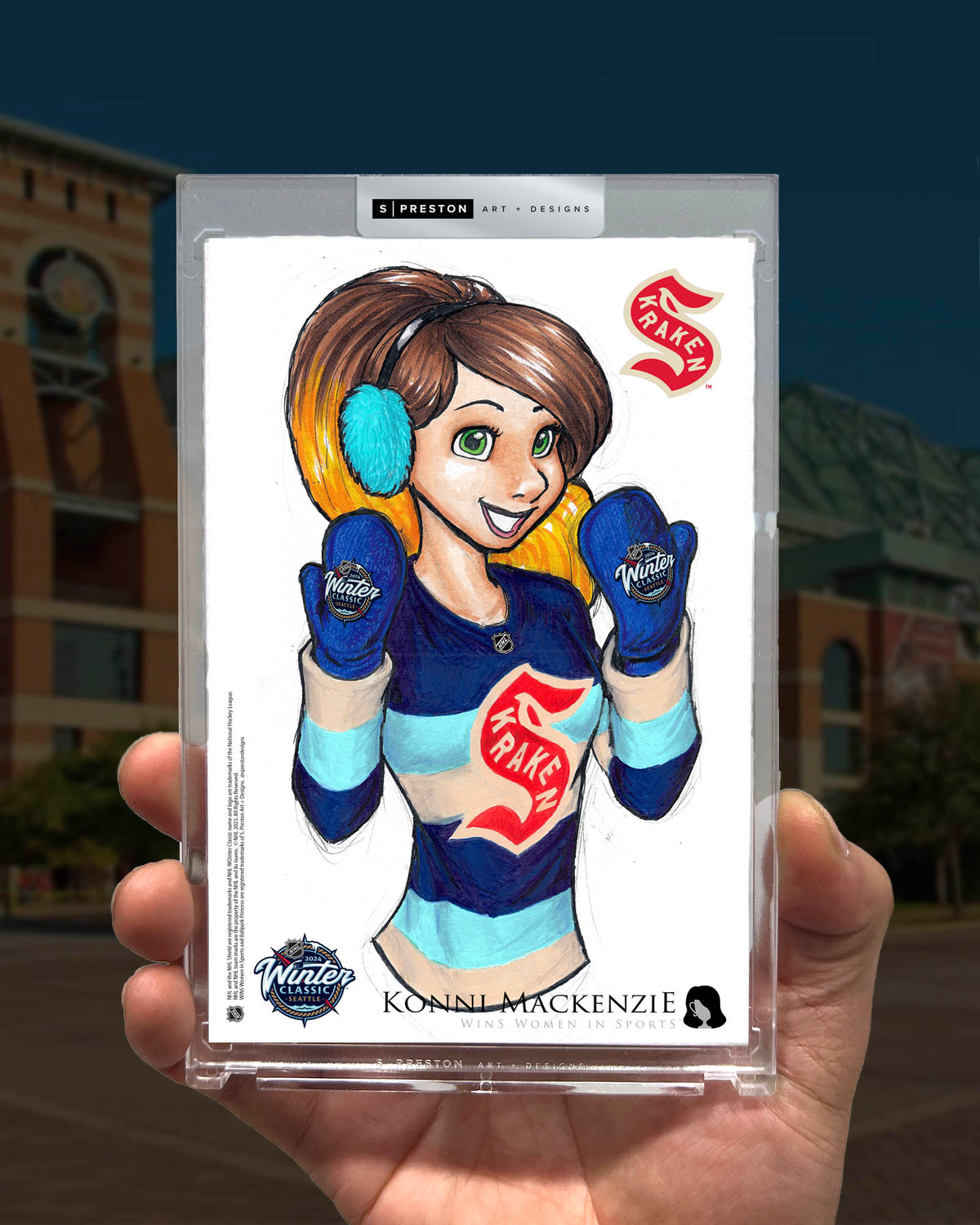 WinS® NHL Konni Mackenzie 2024 Winter Classic Limited Edition Art Card Slab