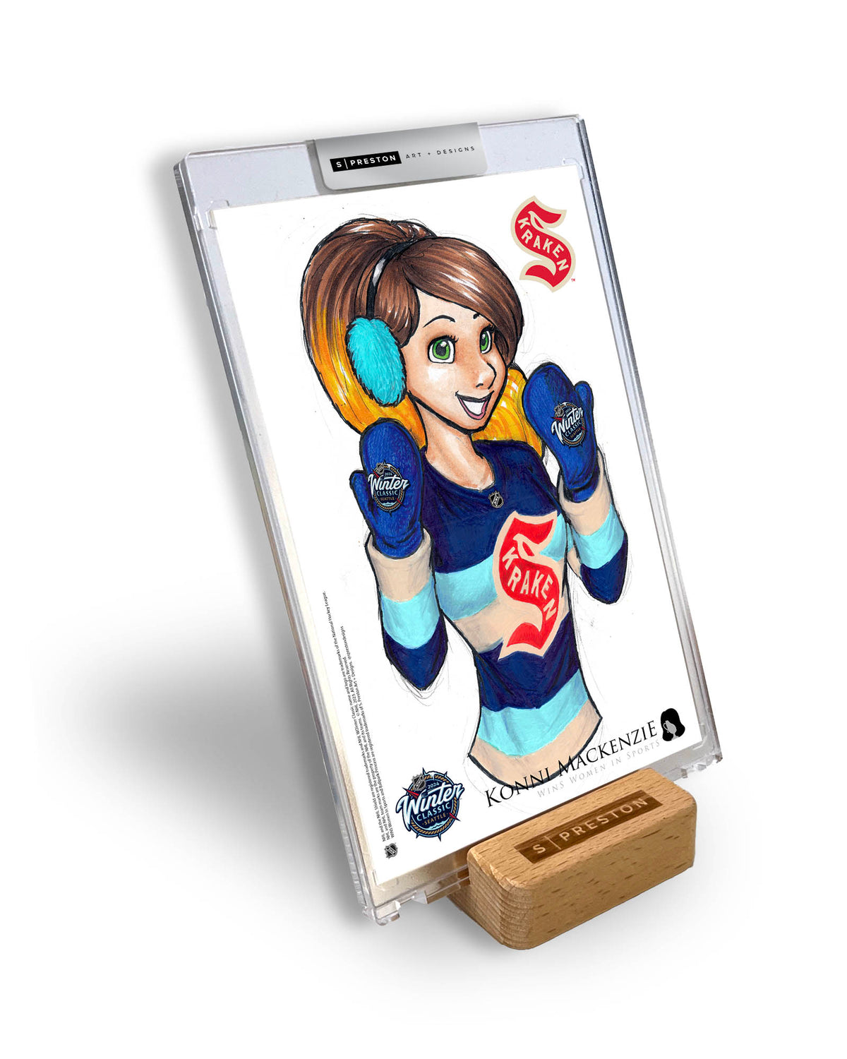 WinS® NHL Konni Mackenzie 2024 Winter Classic Limited Edition Art Card Slab