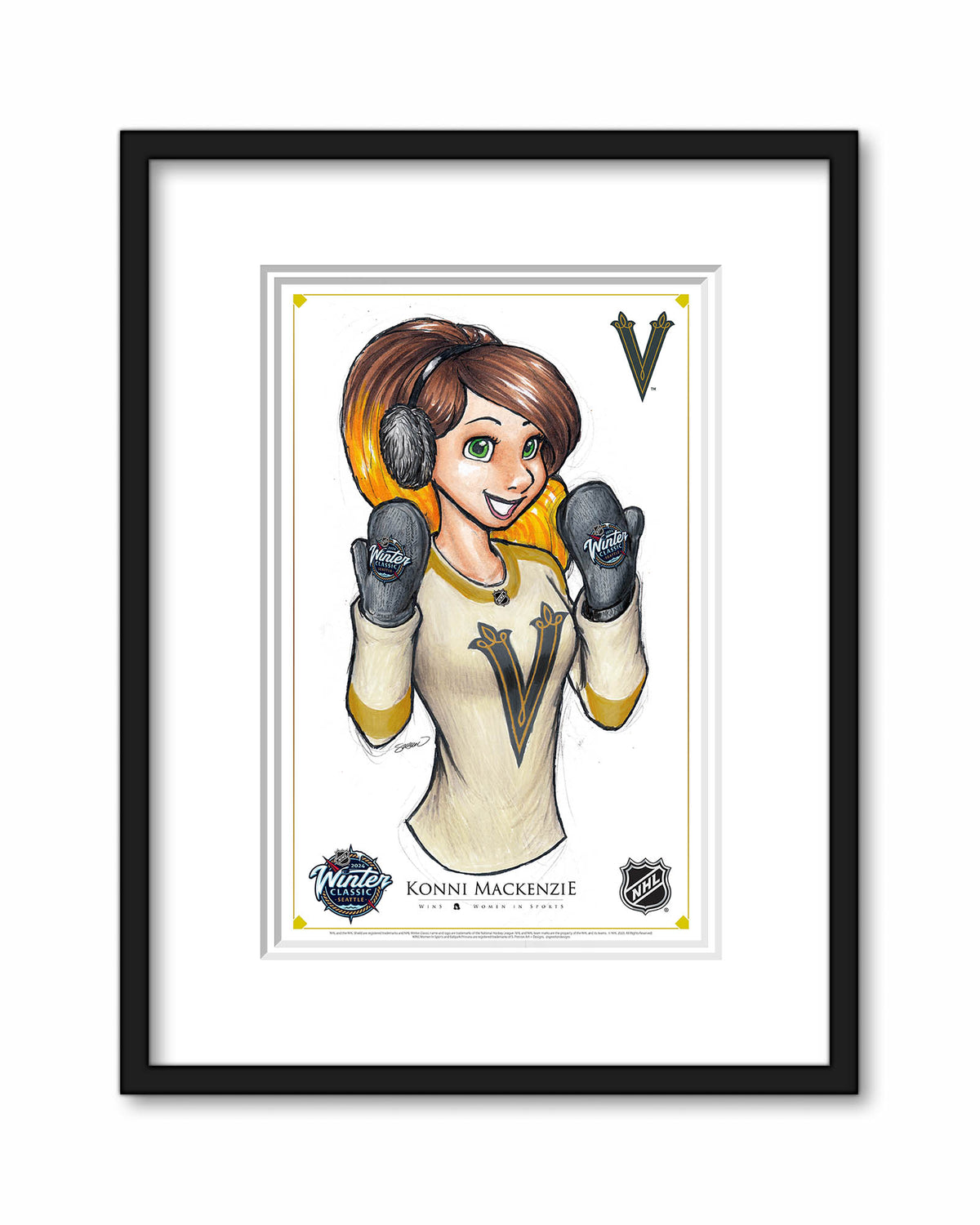 WinS® NHL Konni Mackenzie 2024 Winter Classic Jersey Poster Print
