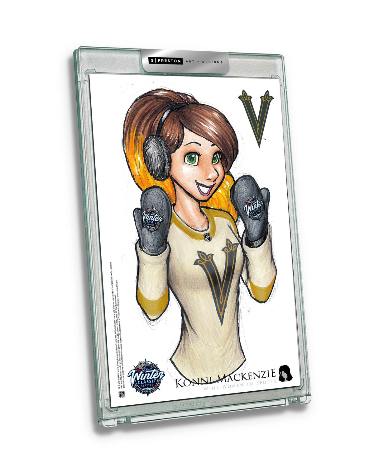 WinS® NHL Konni Mackenzie 2024 Winter Classic Limited Edition Art Card Slab
