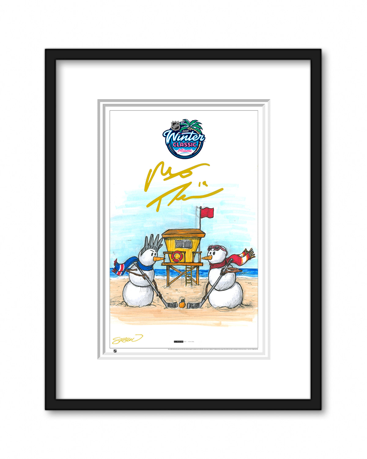 2026 NHL Winter Classic Sketch Limited Edition Art Prints