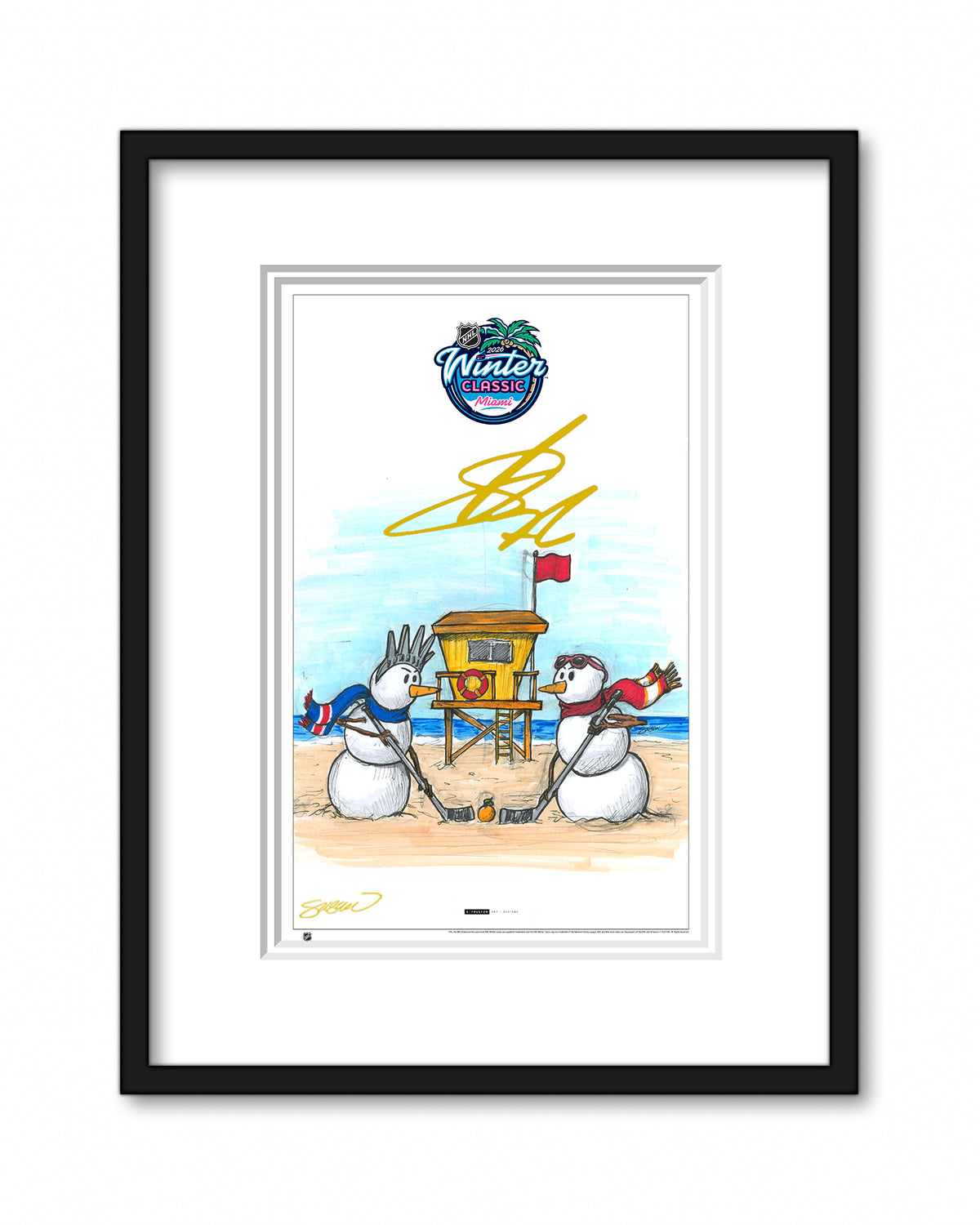 2026 NHL Winter Classic Sketch Limited Edition Art Prints