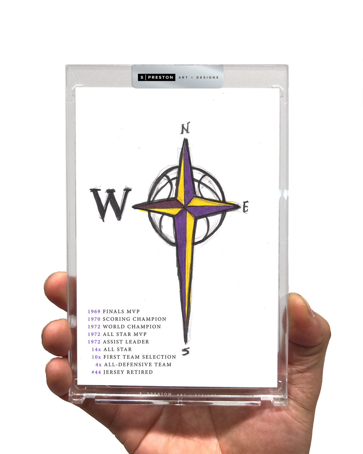 Remembering Jerry West Tribute Art Slab